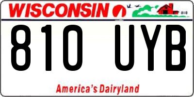 WI license plate 810UYB