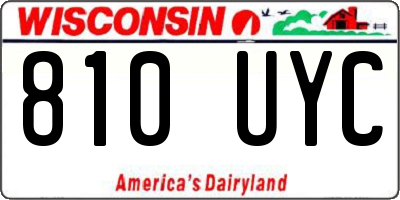 WI license plate 810UYC