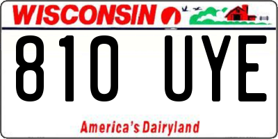 WI license plate 810UYE