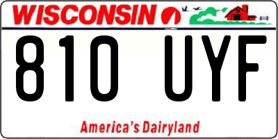 WI license plate 810UYF