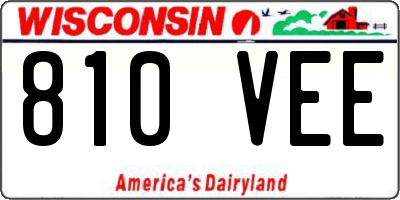 WI license plate 810VEE
