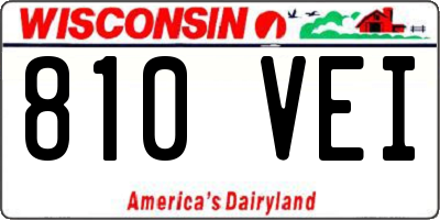 WI license plate 810VEI