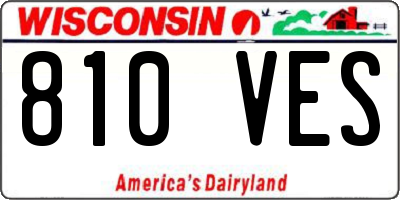 WI license plate 810VES
