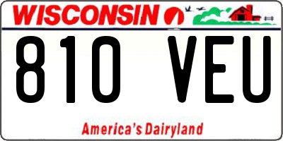 WI license plate 810VEU