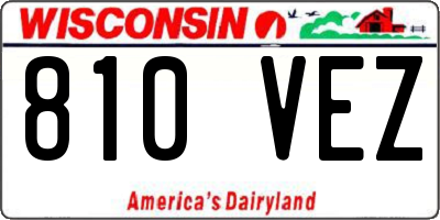 WI license plate 810VEZ