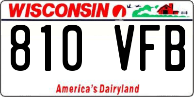 WI license plate 810VFB