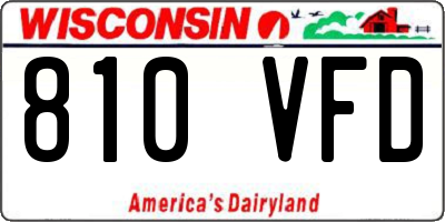 WI license plate 810VFD