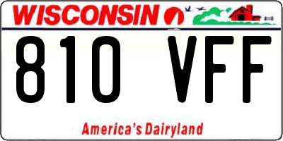WI license plate 810VFF