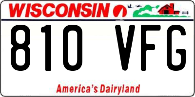 WI license plate 810VFG