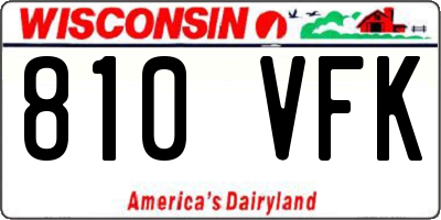 WI license plate 810VFK