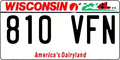WI license plate 810VFN