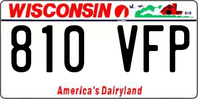 WI license plate 810VFP