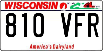 WI license plate 810VFR