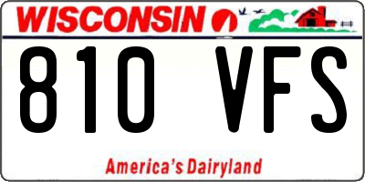 WI license plate 810VFS