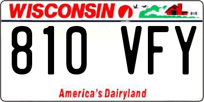 WI license plate 810VFY