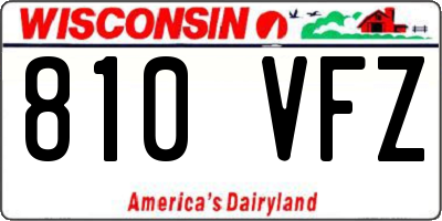 WI license plate 810VFZ