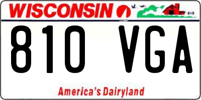 WI license plate 810VGA