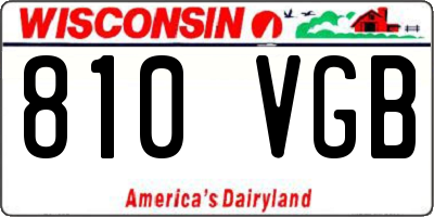 WI license plate 810VGB