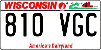 WI license plate 810VGC