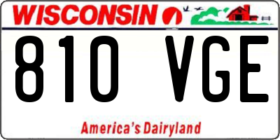 WI license plate 810VGE