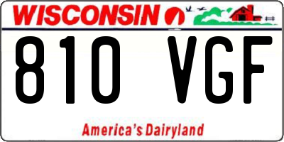 WI license plate 810VGF
