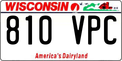 WI license plate 810VPC