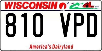 WI license plate 810VPD