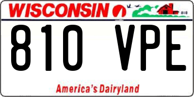 WI license plate 810VPE