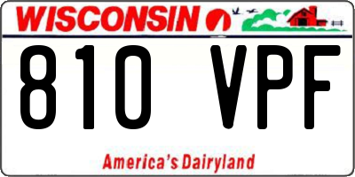 WI license plate 810VPF