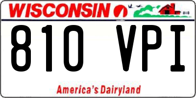 WI license plate 810VPI