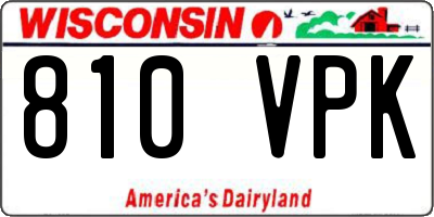 WI license plate 810VPK