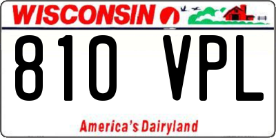 WI license plate 810VPL
