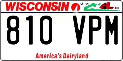 WI license plate 810VPM