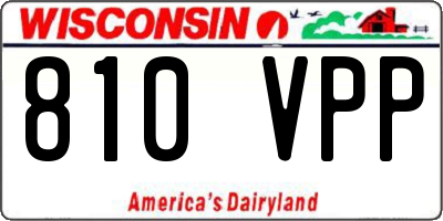 WI license plate 810VPP