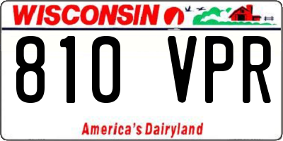 WI license plate 810VPR