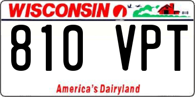 WI license plate 810VPT