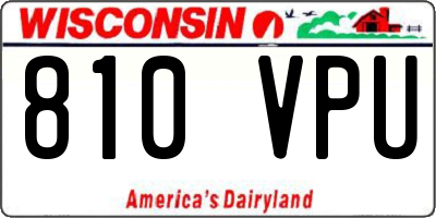 WI license plate 810VPU