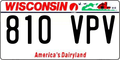 WI license plate 810VPV