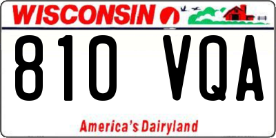 WI license plate 810VQA