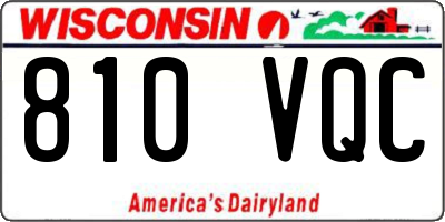 WI license plate 810VQC