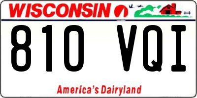 WI license plate 810VQI