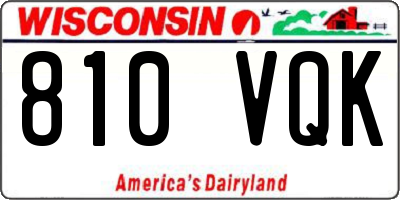 WI license plate 810VQK