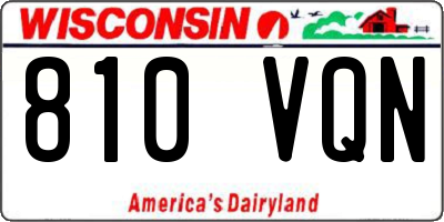 WI license plate 810VQN