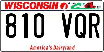 WI license plate 810VQR