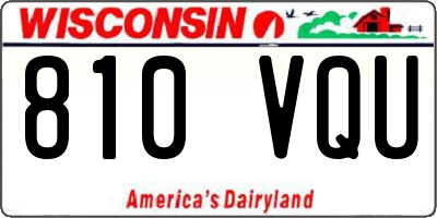WI license plate 810VQU
