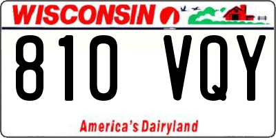 WI license plate 810VQY