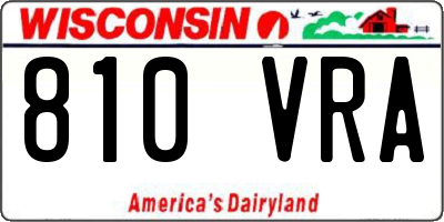 WI license plate 810VRA