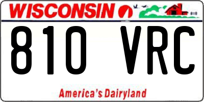 WI license plate 810VRC