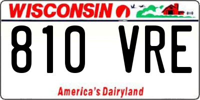 WI license plate 810VRE