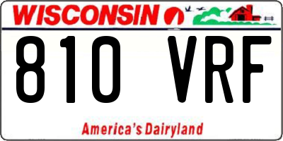 WI license plate 810VRF
